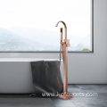 Brass Single Handle with Hand Shower Faucets Freestanding Bathtub Faucet Tub Filler Floor Mount